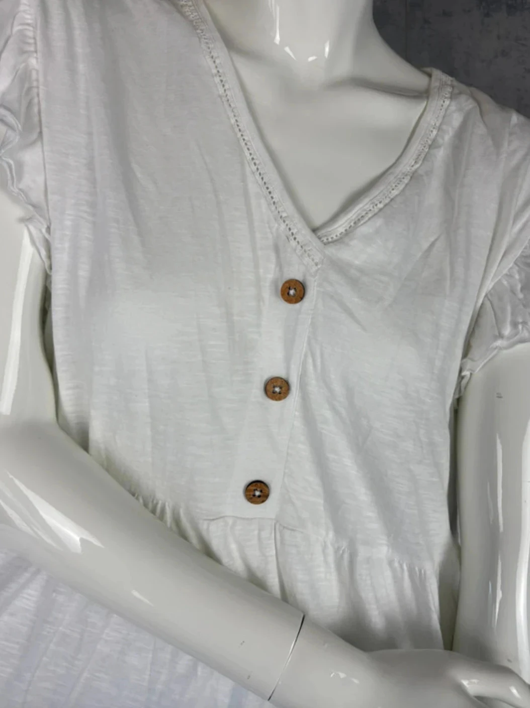 🌸 Bohemian-style short-sleeved blouse Size 44/46 🌸 – photo 2